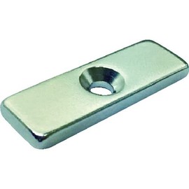 TRUSCO T05K03-M1.6 Neodymium Square Shape with Countersunk Screw Hole, 0.2 x 0.2 x 0.1 inches (5 x 5 x 3 mm), M1.6, 1 Piece