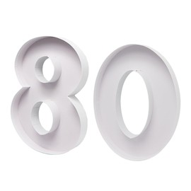 38.1cm Cardboard Number Paper Mache Shape Box to fill Candy Sweet Charcuterie Cupcake Birthday Anniversary Decoration Treat (Number 80)