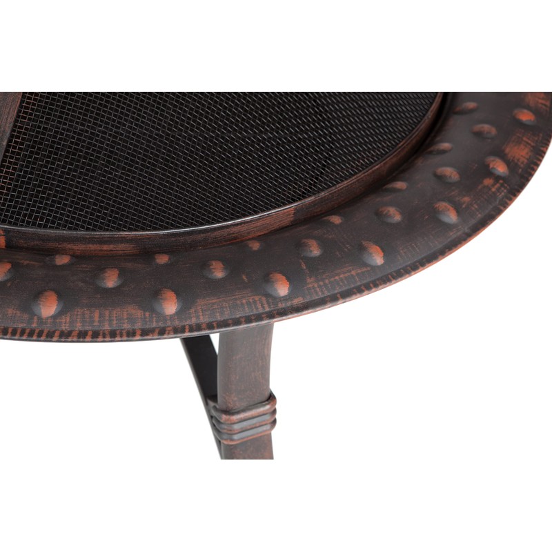 Fire Sense 60857 Fire Pit Roman Brushed Painted Steel Legs