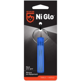 GEAR AID Ni Glo 2” UV Rechargeable Glowing Keychain – Multi-Purpose Glow-in-the-Dark Accessory for Camping, Scuba Diving, Night Fishing, Hiking, Emergency Kits, and Everyday Use