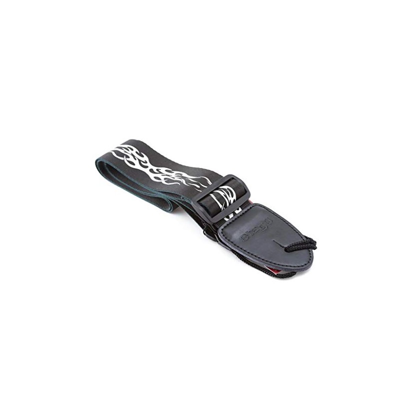 Stagg STE WHITE SVEN Terylene Adjustable Guitar Strap - White