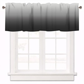 Cliduli Decoration Valance for Windows,Creative Window Treatments 1 Panel Short Curtains for Kitchen Windows Bathroom Bedroom,54 x 18 Inch