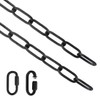 Helunsi Lighting Chain, 6 Feet Black Light Fixture Chain, Metal