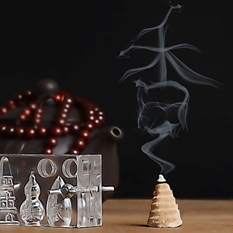 Awesomeonei Acrylic Incense Cones Tower Shape with 6 Holes Pagoda