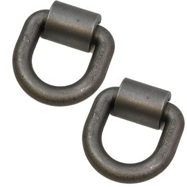Boxer 1” Weld-On Heavy Duty Forged D Rings 5” x 5” - 47,000lbs, Raw Finish, for Flatbeds Tie-Down Anchor (2 Pack)