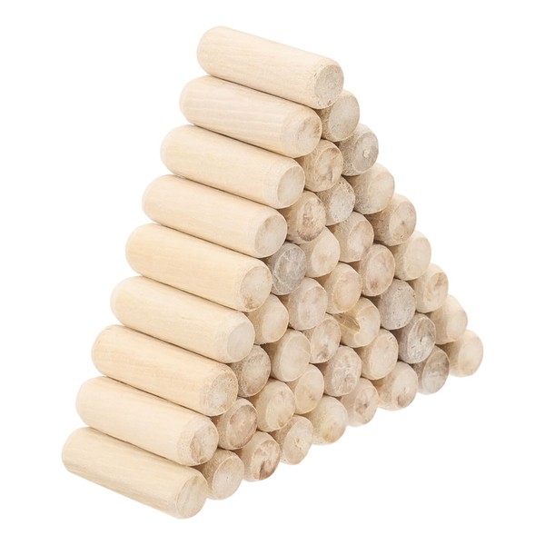 PATIKIL 3/8" x 1-1/5"(10 x 30mm) Wood Dowel Pins, 90