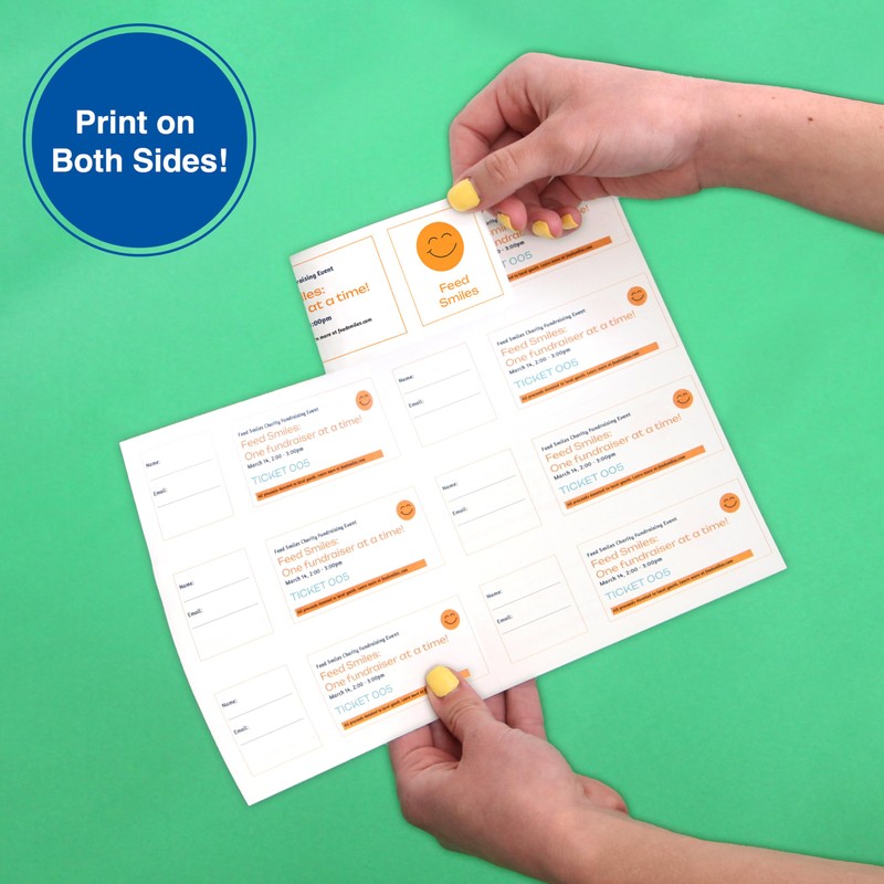 PrintWorks Printable Raffle Tickets With Tear-Away Stubs for Events &