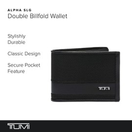 TUMI - Alpha Double Billfold - Men's Premium Wallet - Secure & Durable with Hidden Card Pocket - Black