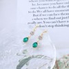 Cimenexe Bohemian Drop Emerald Dangle Earrings Gold Crystal Starburst Earrings