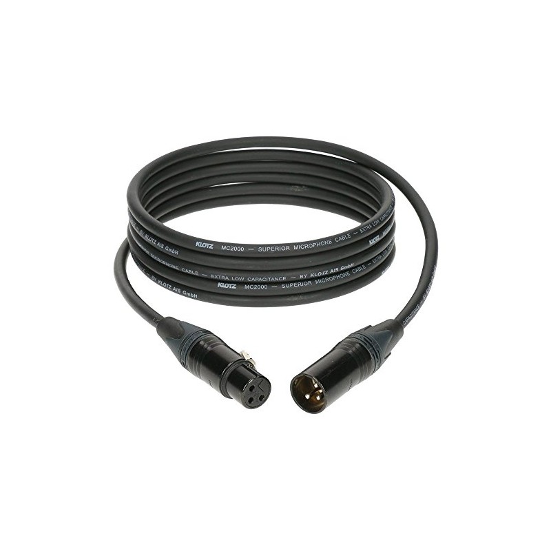 M-2 Microphone Cable 5m XLR f. / XLR m. black