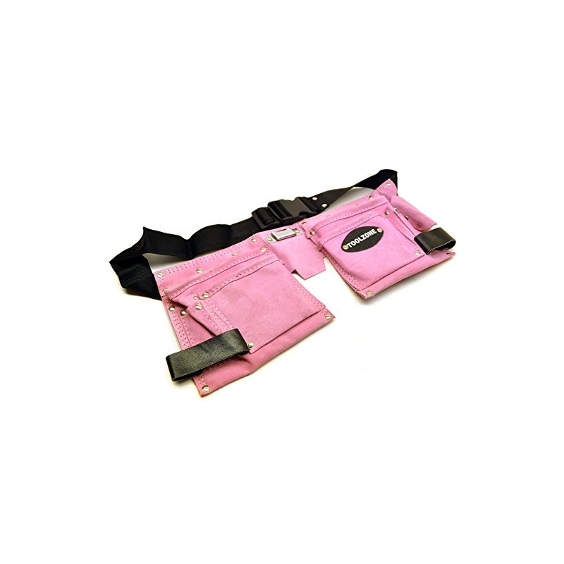 Leather Tool Belt/Storage Pouch Pink Ladies Tool Bag/Roll Mat Holder