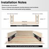 BAIDICE 1 Pair Push to Open Full Extension Drawer Slides