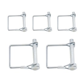 Ruidee 5 Pcs Shaft Locking Pin 8x50mm Wire Lock Pin Safety Coupler Pin Carbon Steel Square Retainer Wire Clip Hitch PTO Pin Trailers Pin for Farm Garden (FSX/8x50mm)