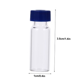 Ipetboom 100pcs Glass Sampling Vials with Screw Caps Airtight Seal for Lab Use for Sample Storage and Testing Compatible with Organic Samples