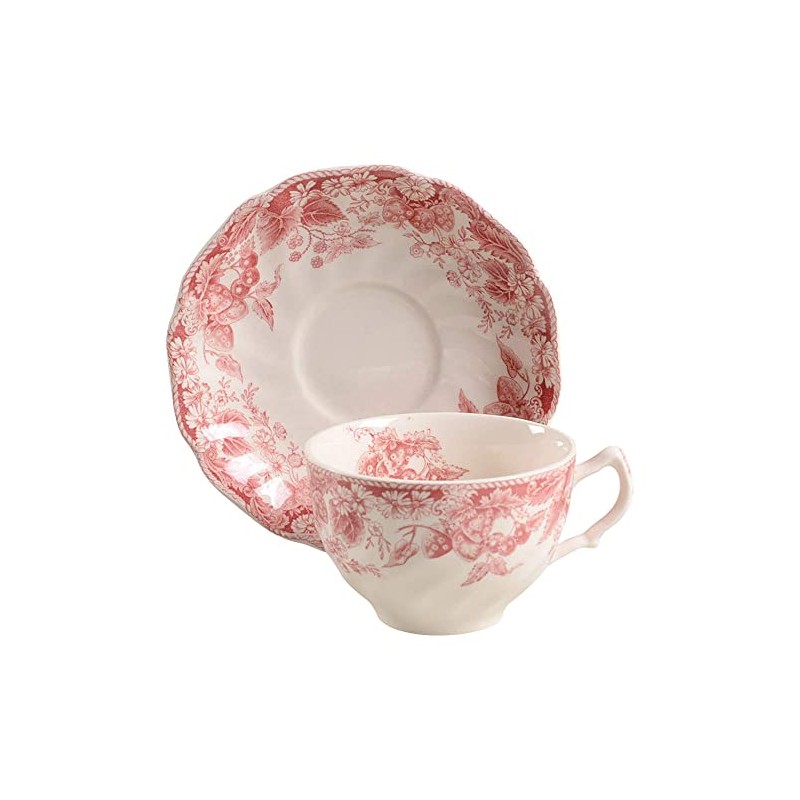 Johnson Brothers Strawberry Fair Pink Cup & Saucer