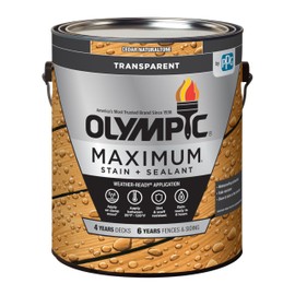 Olympic Maximum 1 gal. Cedar Transparent Exterior Stain and Sealer in One Low VOC