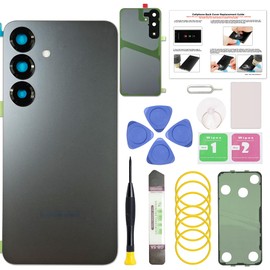 GREEN FUSION Compatible with Galaxy S25 Back Glass Cover Replacement, with Pre-Installed Camera Lens & Pre-Cut Tape, Includes Instruction, Silver Shadow