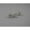 Stud Earrings Moonstone Gemstone Silver-Pl