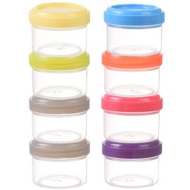 FYKZQWDS 8 Pcs Small Pots With Lids, Small Containers With Lids, Colorful and Highly Sealed Small Food Containers, for Use In Restaurants and Home Kitchens