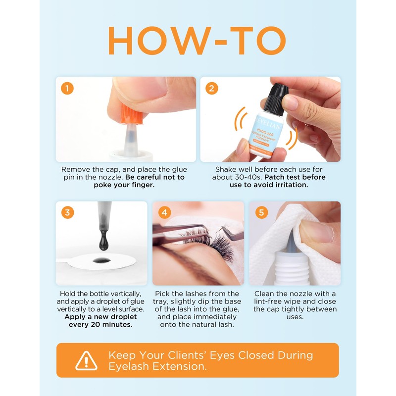 BEYELIAN Sensitive Eyelash Extension Glue 0.5-1 Sec Dry Lash Glue