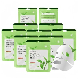 10psc Tea Essence Mask: Pamper Your Face with Nature's Brew (light green)