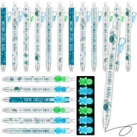Jetec 30 Pcs Christmas Turtle Pens Gifts Inspirational Cute Turtle Ballpoint Pens Bulk Motivational Employee Appreciation Pen Gifts Black Ink Pens for Students Turtle Lovers Thank You Gifts