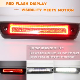 ZDEERAOTO Smoked Lens LED 3rd Third Brake Light Replacement for F150 2009-2014（Not for SVT Raptor or HDC Models） Pickup Trucks,Roof Cargo Light Center High Mount Stop Lamp Smoked Lens,AL3Z13A613E