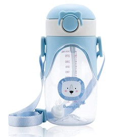 Bunnytoo Trainer Cup Drinking Cup, 400 ml Children's Drinking Bottle, Baby Drinking Cup, Leak-Proof, Durable and Hygienic, from 12 Months, Suitable for Children and Baby, BPA-Free, Blue