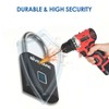 Fingerprint Smart Padlock, Biometric Metal Keyless Thumbprint Lock Alloy, USB