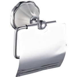 White Ceramic Bathroom Accessories (White Ceramic And chrome WC roll holder)
