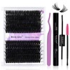 DIY lash Extension Kit 60D+80D Lash Cluster Kit with 240
