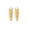 Long Sequin Tassel Statement Dangle Earrings for Women (V-Gold)