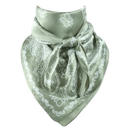 GERINLY Paisley Wild Rag Scarf, Equestrians Neck Scarf, Driving Head Bandana, Country Music Accessory(U-PaleTurquoise)