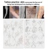 1pc Double Side Printing Tiny Tattoo Practice Skin, White Silicone