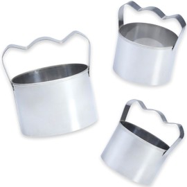 3 cortadores redondos de galletas con asa, 3 pulgadas, 3.5 pulgadas, 4 pulgadas