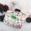 PWHAOO USA Travel Traveling Gift USA Icons Makeup Bag USA