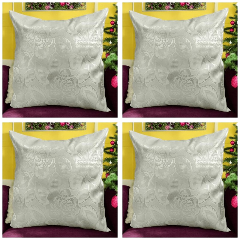 Seechoo Floral Flower Cushion Covers, Set of 4, 40x40cm, Assorted