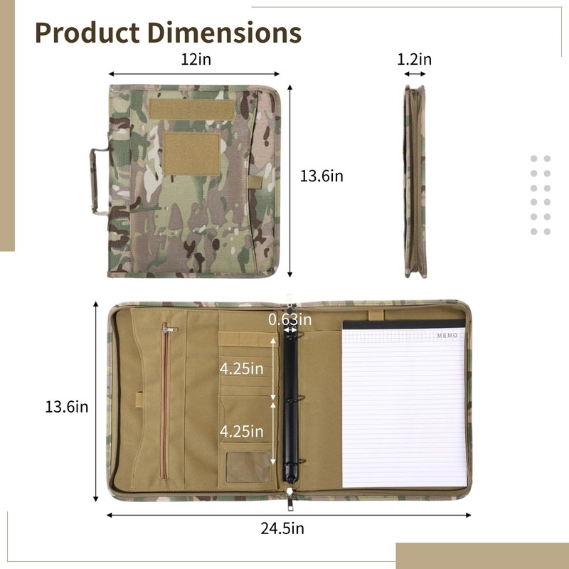 Tactical OCP Modular Binder System - Large Letter Size Combat