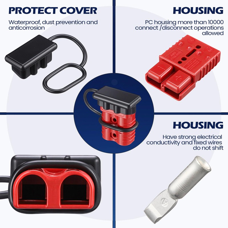 Frienda 4 Pieces 2-4 Gauge 175A Battery Quick Connector 12-36V