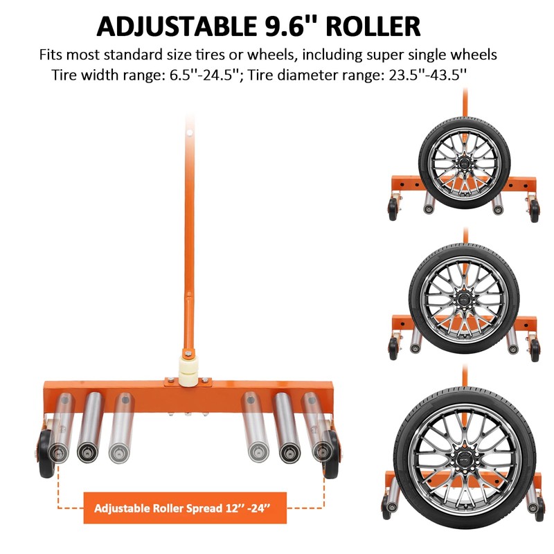 Tire Dolly Heavy Duty, Tire Wheel Dolly with 360° Rotatable