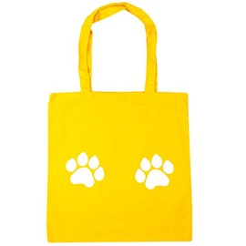Hippowarehouse paw print Tote Shopping Gym Beach Bag 42cm x38cm, 10 litres