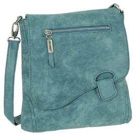 Ledershop24 Gift Set – Handbag Shoulder Bag Shoulder Bag Suede Imitation Used Look with Lock Closure Various Colours Colours Blue