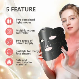 Hottoerak Hottoerak Red Light for Face, Red Blue Light Mask with Near-Infrared, 2 Modes LED Face Mask Light for Home Travel