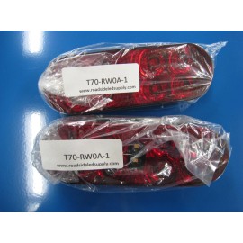 TecNiq (2) TecNiq LED 6" oval grommet mount stop/turn tail & reverse LED lamp  amp plug