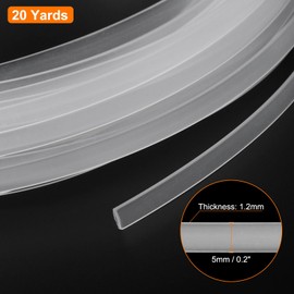 QUARKZMAN Sewing Sticks, 1 Roll 1.2mm x 20 Yards PP Corset Bones, Soft Glue Corset Tape Sticks for Wedding Dresses, DIY Making, Handbags, Hats (Transparent)
