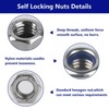 TA-VIGOR 80Pcs M4 Nylon Hex Lock Nuts, 304 Stainless Steel