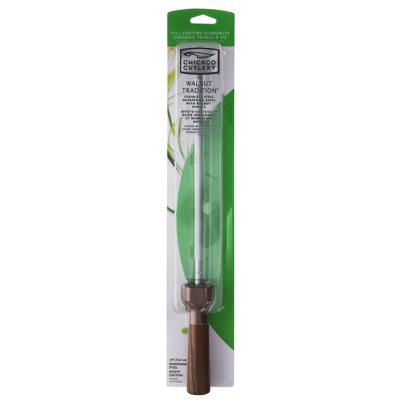 Chicago Cutlery CL38WP Walnut Tradition 10in Sharpening Steel for Knife