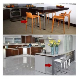 Herrajes Guerrero Patas Para Barra Mesa O Escritorio 71 Cm 4 Piezas Niquel Ray