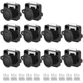 MTSmart Keyless RV Cabinet Locks with Large Push Button, ABS RV Cabinet Catch Lock for RV Motorhome Trailer Caravan Van Yachts Boats (Black, Pack of 10)