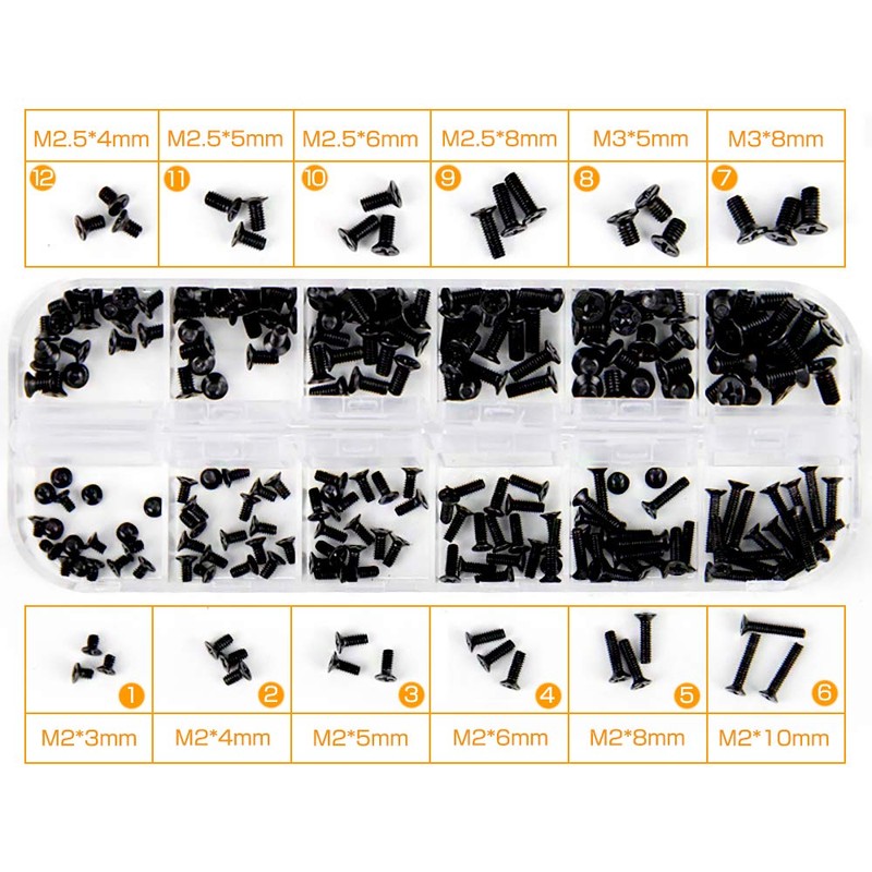 240pcs Laptop Screws M2 M2.5 M3 Laptop Screw Set with